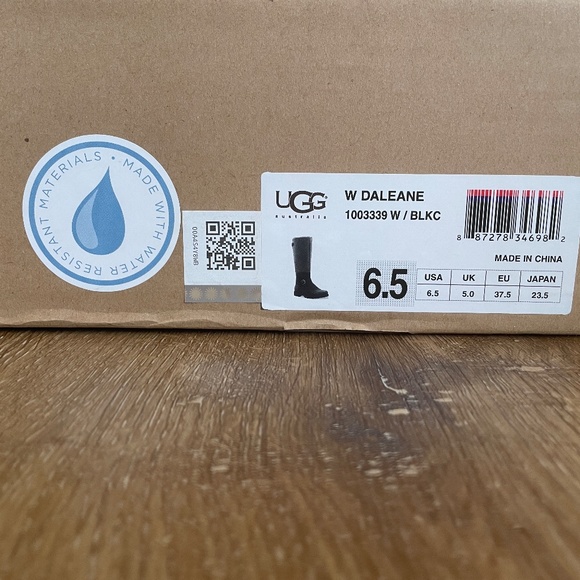 UGG Daleane Tall Convertible Boot, Shearling, Black and Gray, Size 6.5 - Picture 3 of 17